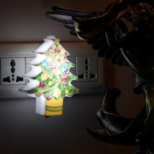 LED Christmas Tree Wall Socket Light EU/US 220V 110V Night Light Bedroom Children Kids Baby Room Home Decoration Lighting Led