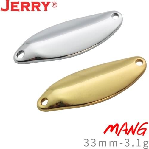 Jerry Mang Unpainted Fishing Spoons Blank Body Metal Fishing Lure Hard Baits DIY Spinner For Trout Perch Chub Salmon spinnerbai