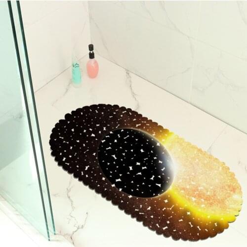 Anti Slip Bath Mat Printed PVC Toilet Carpet for Bathroom Hallway Kitchen Balcony Floor Mats Washroom Shower Rug Bath Footmat