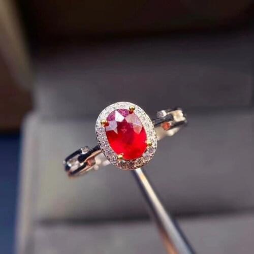 New Coming High Quality 100% Natural And Real Ruby ring 925 sterling silver Fine handworked jewelry Female Anniversary Jewelry