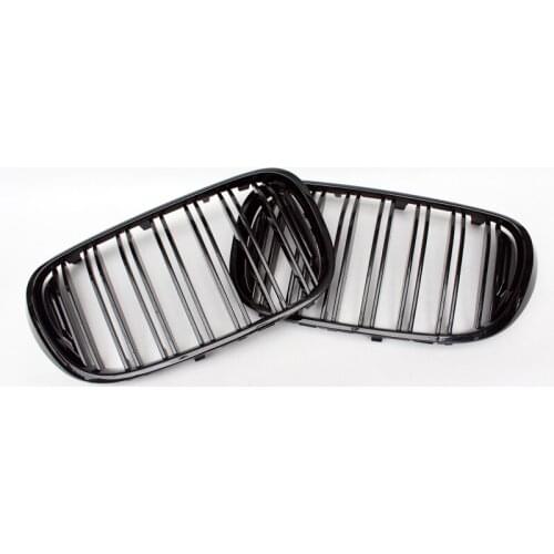 One Pair G11 G12 Front Bumper Grill For BMW 7 Series G11 G12 ABS 2-slat Glossy Black Front Kidney Grille