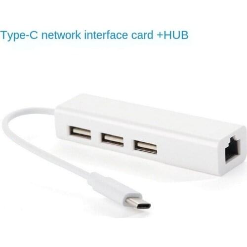 Type-C 2.0 To Network Cable Interface for Mac 100M Free Drive Network Card USB 2.0 Hub Network Converter