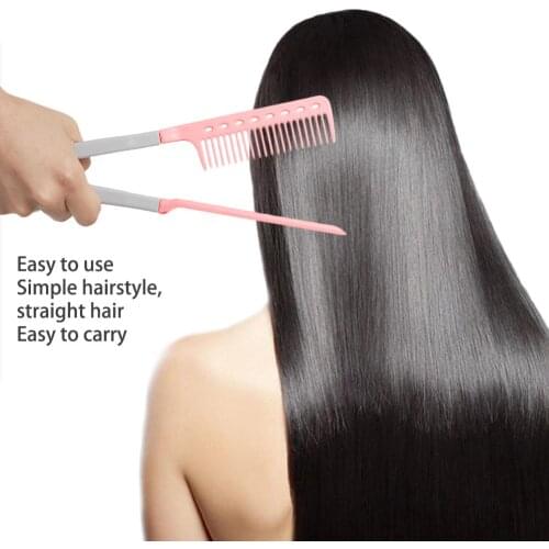 Portable Hair Straightener Comb Barber Anti-static Combs Hair Brush DIY Salon Lady Hairdressing Styling Straightening Tool