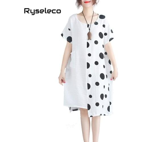 Летние платья в горошек Ryseleco China At AliExpress