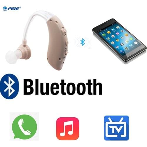 S-25A new cheap Bluetooth Hearing aid Mini Rechargeable BTE Hearing aids Sound Amplifier USB Hearing Amplifier For The Elderly