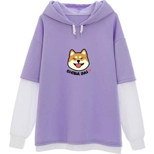 Cute Dog Hoodies for Teen Girls Pullover Women Oversize Kawaii Harajuku Jacket Women Streetwear Sweatshirt New Aesthetic Tops