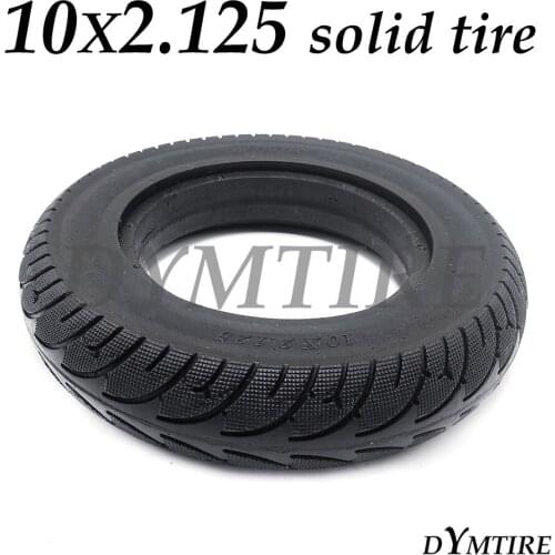 10x2.125 Solid Tire for Electric Scooter 10 Inch Tubeless Tyre Synthetic Rubber Explosion-Proof Non-Inflation Accessories