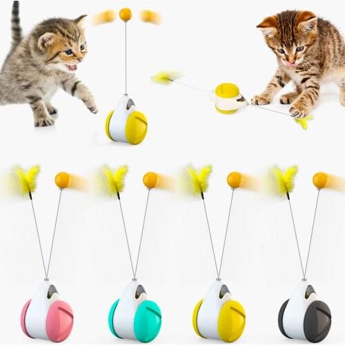 Smart Cat Toy With Wheel Interactive Toys Funny Kitty Toys Self-Balance Pet Toy Irregular Rotating Mode Cat Toys For Pet Playing