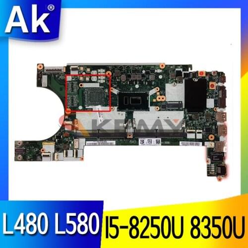 High quality FRU 01LW377/ 01LW343 For Lenovo Thinkpad L480 L580 Laptop Motherboard NM-B461 SR3LA I5-8250U 8350U DDR4 100% tested