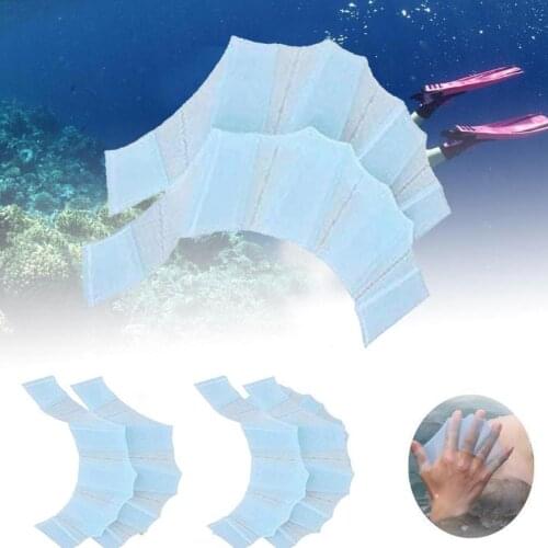 1 Pair Frog Type Silicone Girdles Swimming Diving Hand Fins Flippers Finger Webbed Gloves Paddle Water Sports Frog Hand Finger