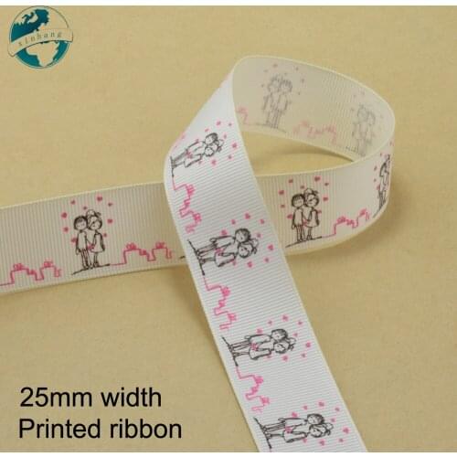 10yards 1" (25mm) width,printed ribbon Polyester Grosgrain ribbon, DIY hairbow accessories, gift package sewing Accessories#1664