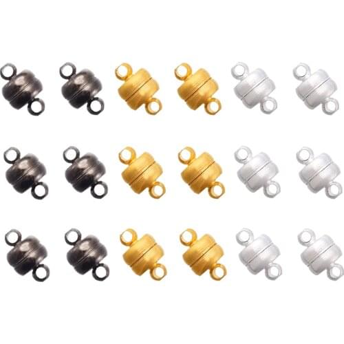 100sets Brass Magnetic Clasps Oval For DIY Jewelry Making Necklaces Bracelets Handicrafts Supplies 11x7mm Hole:1.5mm