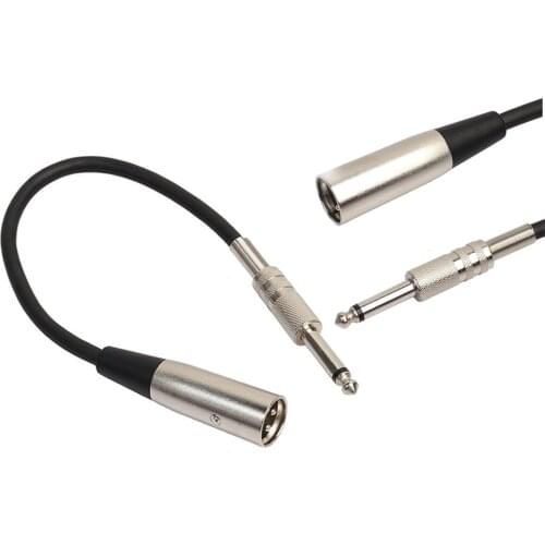 3-Pin XLR Plug to 6.35mm mono Plug Adapter Jack Male&Female Plug TRS Stereo Audio Cable Mic Adapter For Mixer Amplifier Speaker