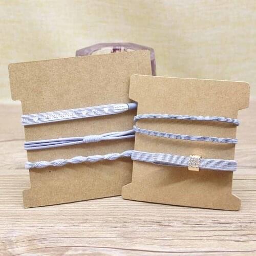 50card with plastic bag blank paper hair clip Display Card 8.5x9cm/10.2x10.2cm kraft jewelry hair accessories jewelry paper card