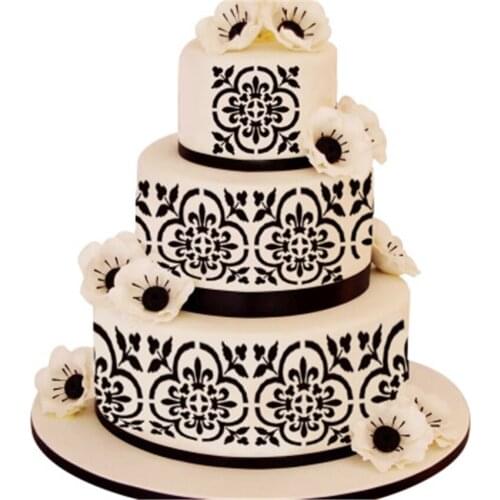 Openwork lace mold shield DIY cake scrapbook stencils hollow Embellishments printing lace ruler Valentines Day