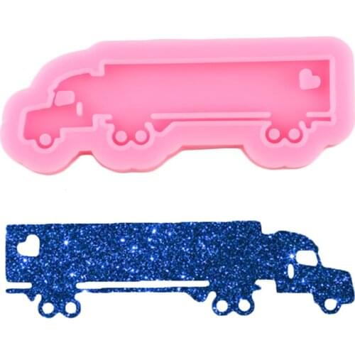 Shiny Glossy Truck Keychain Silicone Mold DIY Handmade Jewelry Molds Fashion Jewelry Polymer Clay Pendant Mould