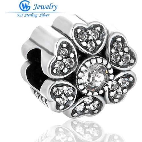 Charms de prata 925 birthstones beads diy Fits bracelet pendants heart charm pendant GW Fashion Jewelry X318H30