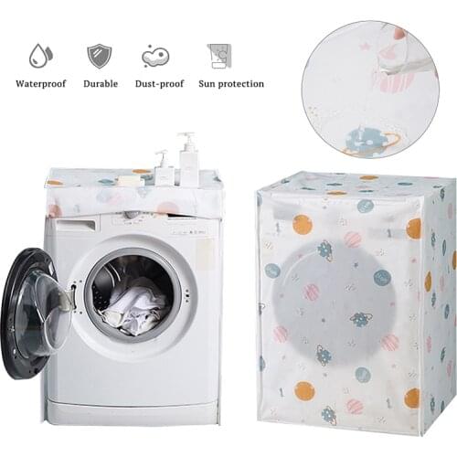 Home Washing Machine Cover PEVA Dust Cover Clean Waterproof Washing Machine Cover funda lavadora carga frontal Home Accessories