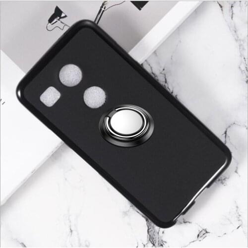 Tpu Soft Case For LG G4 K10 Nexus 5X G3 Mini Beat G3S Q60 K50 K12 Prime G5 Spirit Q7 Back Ring Metal Car Magnetic Holder Cover