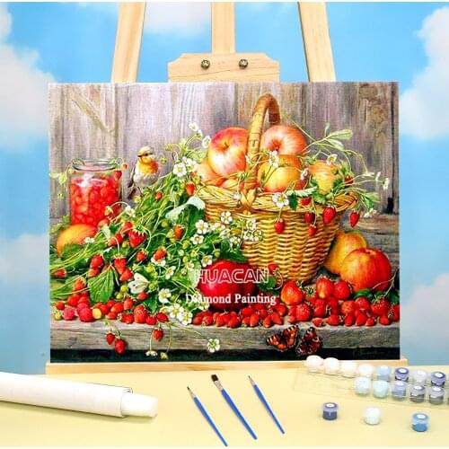 Flowers Fruit Coloring By Numbers Painting Package Oil Paints 50*70 Boards By Numbers Handmade For Wholesale