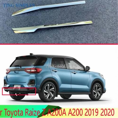For Toyota Raize Z A200A A200 2019 2020 Car Accessories ABS Chrome Rear Bumper Skid Protector Guard Plate accessories