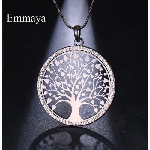 EMMAYA New Arrival Creative Design Live Trees Colorful Necklace Natural Style For Ladies Vivid Pendant Popular Gifts