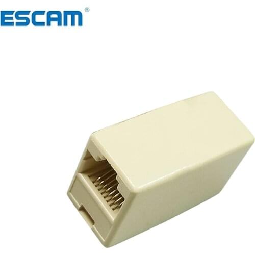 ESCAM CAT5 CAT5e Ethernet Adapter 8P8C RJ45 Connector Network Extension Cable Adapter for Ethernet Cable Female to Female