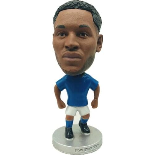 Soccerwe 2.55" Soccer Star Doll EVE# 10# Lukaku Figures Blue Old Classic Edition Collections Gift