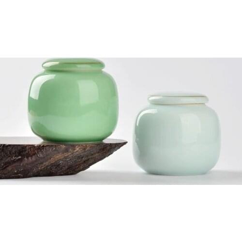 Sealed Ceramic Tea Caddy Small Medium Portable Household New Product Tea Warehouse Tea Box Moisture-Proof Storage Tank Tea