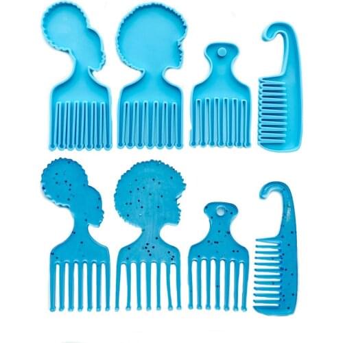African Comb Mould Comb Wild-curl up Comb Silicone Mold For DIY Epoxy Resin Mold Decorative Jewelry Accessories Handmade Crafts