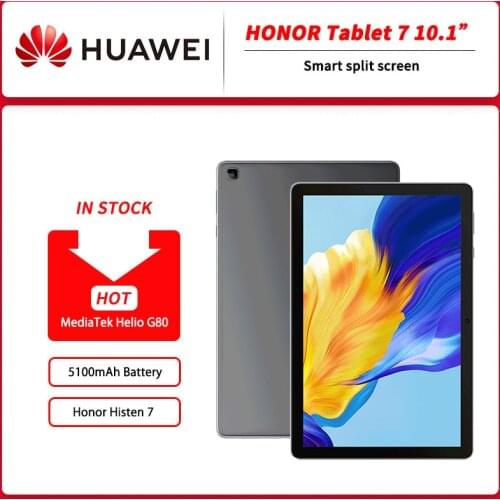 HONOR PAD 7 Tablet PC 10.1 Inch MediaTek Helio G80 Octa Core Android 10 5MP Rear Camera 2MP Front Camera HONOR Tablet PC 7