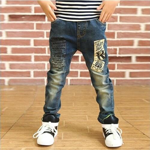IENENS Boy Girls Trousers Skinny Jeans Elastic Waist Pants 4-13 Years Kids Boys Denim Clothing Clothes Sports Bottoms