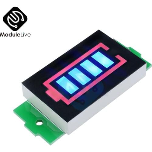 1S Single 3.7V Lithium Battery Capacity Indicator Module 4.2V Display Blue Electric Vehicle Battery Power Tester Li-po Li-ion