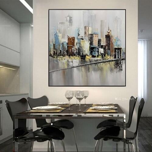 100% Hand-painted Oil Painting Nordic Abstract Living Room Decoration Painting Sofa Background Wall Painting Modern And Simple