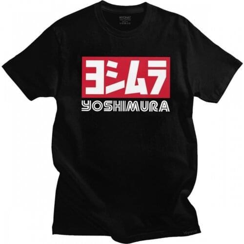 Classic Japan Yoshimura T Shirt Men Short Sleeved Cotton Fashion Tshirt Summer Letter T-shirt Printed Tee Tops Clothing Merch