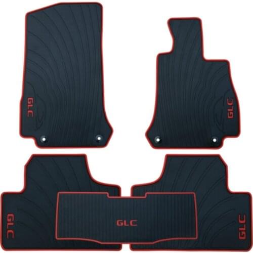Custom No Odor Carpets Waterproof Rubber Car Floor Mats for Right Hand Drive RHD Mercedes Benz GLC