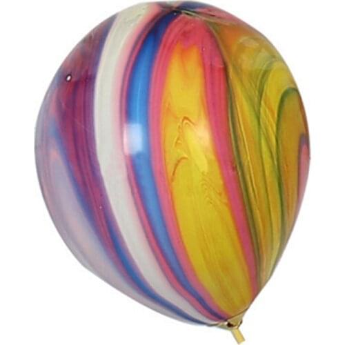 10pcs/lot Round Rainbow Printed Latex Balloon Birthday Party Wedding Decoration Balloon Colorful Printed Balloons