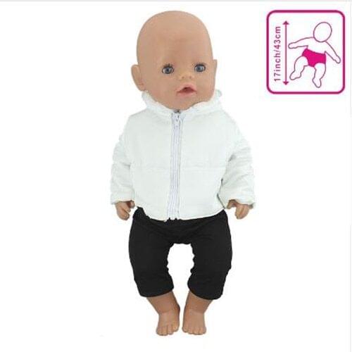 Winten Warm Set Clothes+Pants Fit For born baby 43cm Doll Clothes Doll Accessories For 17inch Baby Doll