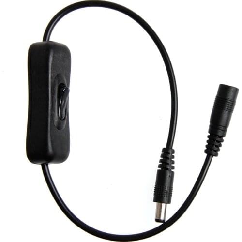 DC In-Line Power Switch ON/OFF 2.1mm/5.5mm Cable Jack For Plug 12V LACA