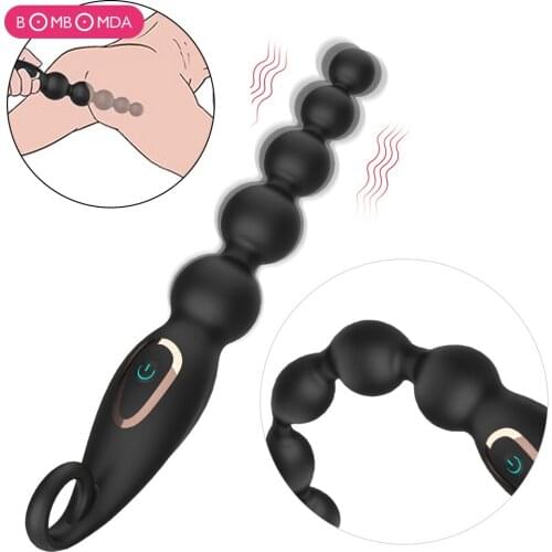 Prostate Massager Anal Vibrator Butt Plug Erotic USB Charge Flexible Butt Plug Stimulator Sex Product For Men Women Anal Beads