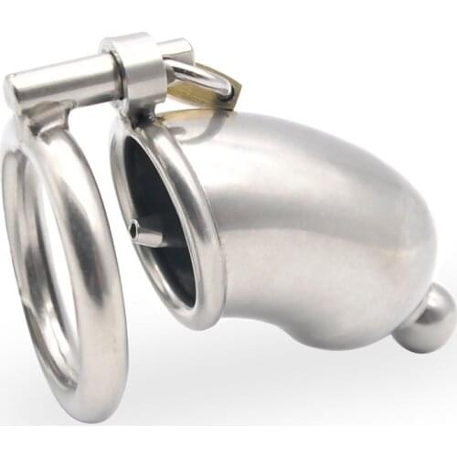 Stainless Steel Metal Cock Cage With Urethral Plug Adult Sex Toys For Men Penis Sleeve Cbt BDSM Cockring Male Chastity Cage