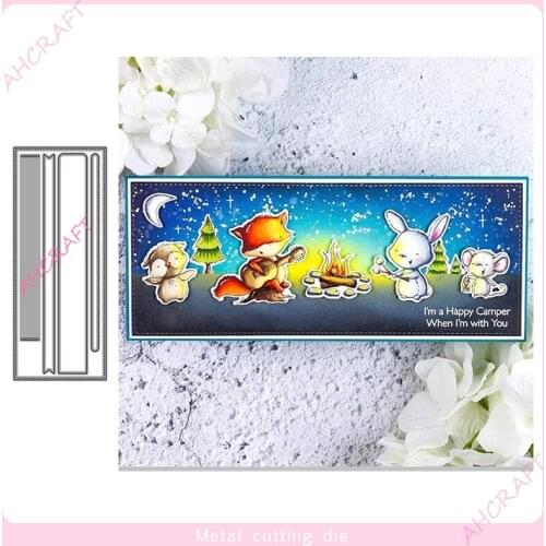 Long rectangle card Metal Cutting Dies for DIY Scrapbooking Photo Album Decorative Embossing PaperCard Crafts Die2020