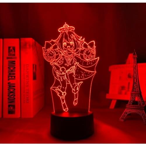 Miflame 3D Led Night Light Genshin Impact Paimon NPC 3d Lamp Game