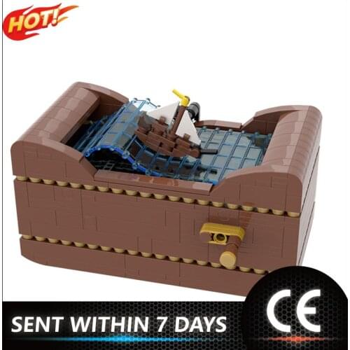 MOC-59860 Ship at Sea Street View Models Decoration Building Blocks Assemble Kids Childrens Toys Gifts