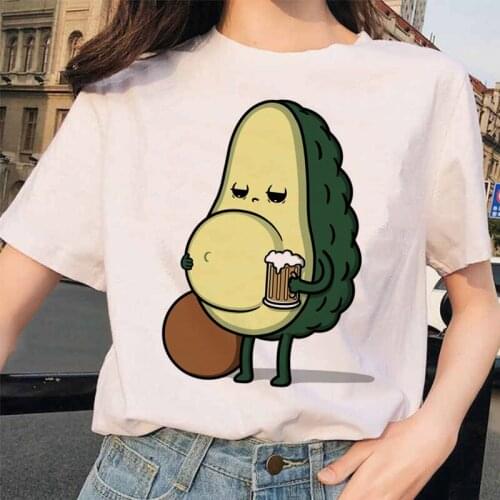 Fashion avocado tshirt women clothes new harajuku grunge femme tee shirt kawaii 90s Graphic t shirt funny vegan female t-shirt