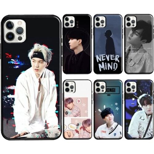 Suga Min Yoongi Kpop Soft Case For iPhone 11 12 Pro Max 12 Mini 6S 7 8 Plus SE 2020 XS Max X XR Phone Coque