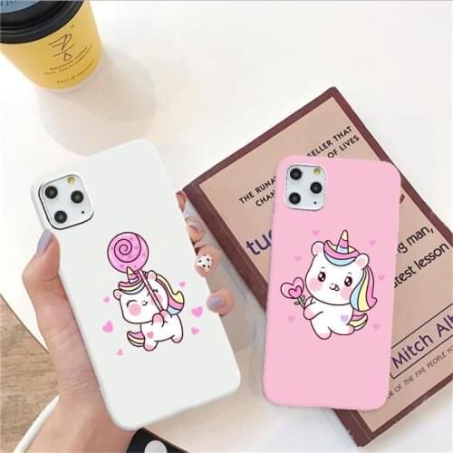 Lovely baby horse color mobile phone case For iPhone 11 12 Pro XS MAX XR X 7 8 6Plus SE 2021 Candy Soft Silicone Phone Cover Bag