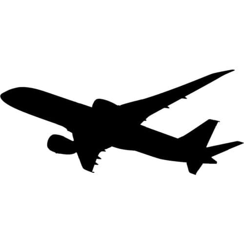 Car Sticker Interesting Exquisite Turn Around Cabin Aircraft Pattern Car Decoration Decal Creative Black/white, 18cm*8cm