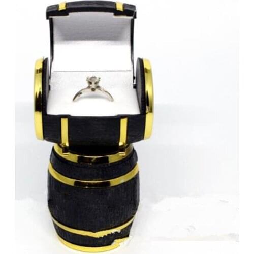 New Brands Creative Beer Kegs Jewelry Box For Lady & Women Gift Black Golden F20173606