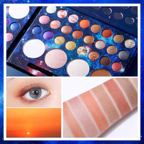 24 Color Starry Eye Shadow Palette Pearlescent Matte Glitter Powder Sequins Easy To Color Without Flying Powder Eye Shadow TSLM1